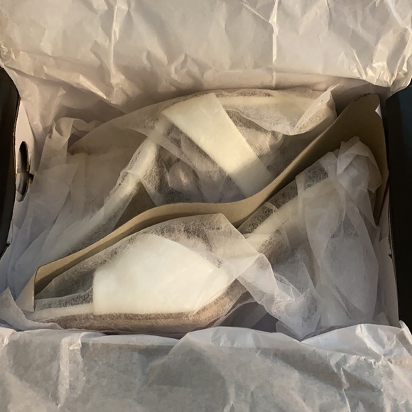 White Slide Mule Heeled Sandals - Picture 6 of 9